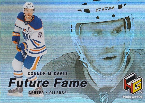 insert karta CONNOR McDAVID 22-23 Extended HoloGrFx Future Fame číslo FF-5